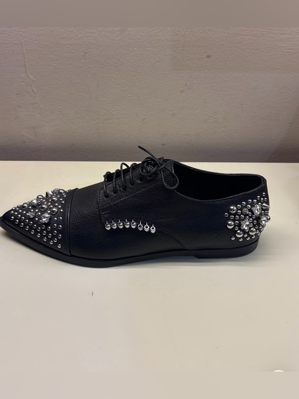 AGL made in Italy leather Studded Women's flats grunge size EU 36.5 NWT